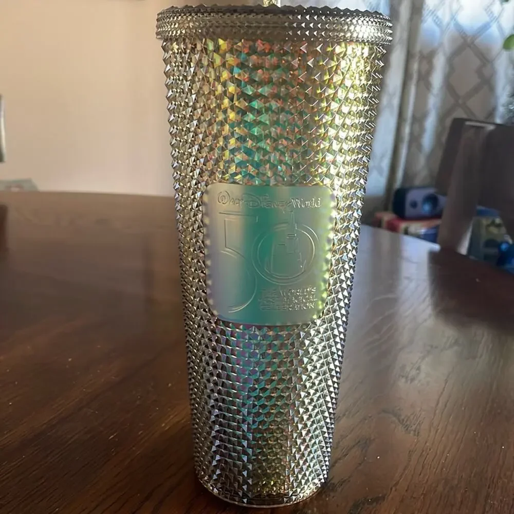 Disney World 50th Anniversary Geometric Starbucks® Tumbler with Straw Gold